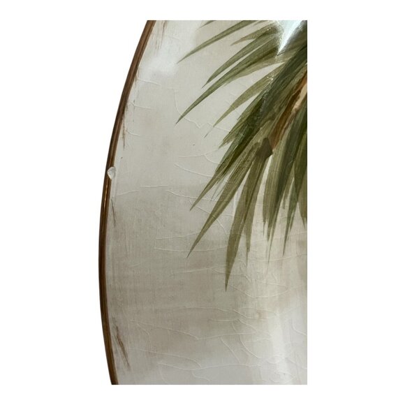 Tabletops Unlimited Lifestyles Kona Hand Painted Palm Tree Salad Plate 8 5/8” - Picture 2 of 6